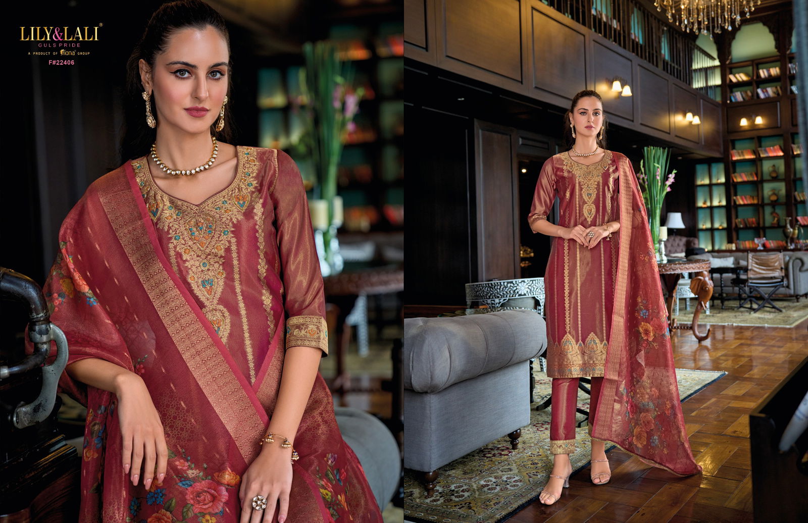 Faridan By Lily And Lali Kurti With Bottom Dupatta Wholesale Shop In Surat
